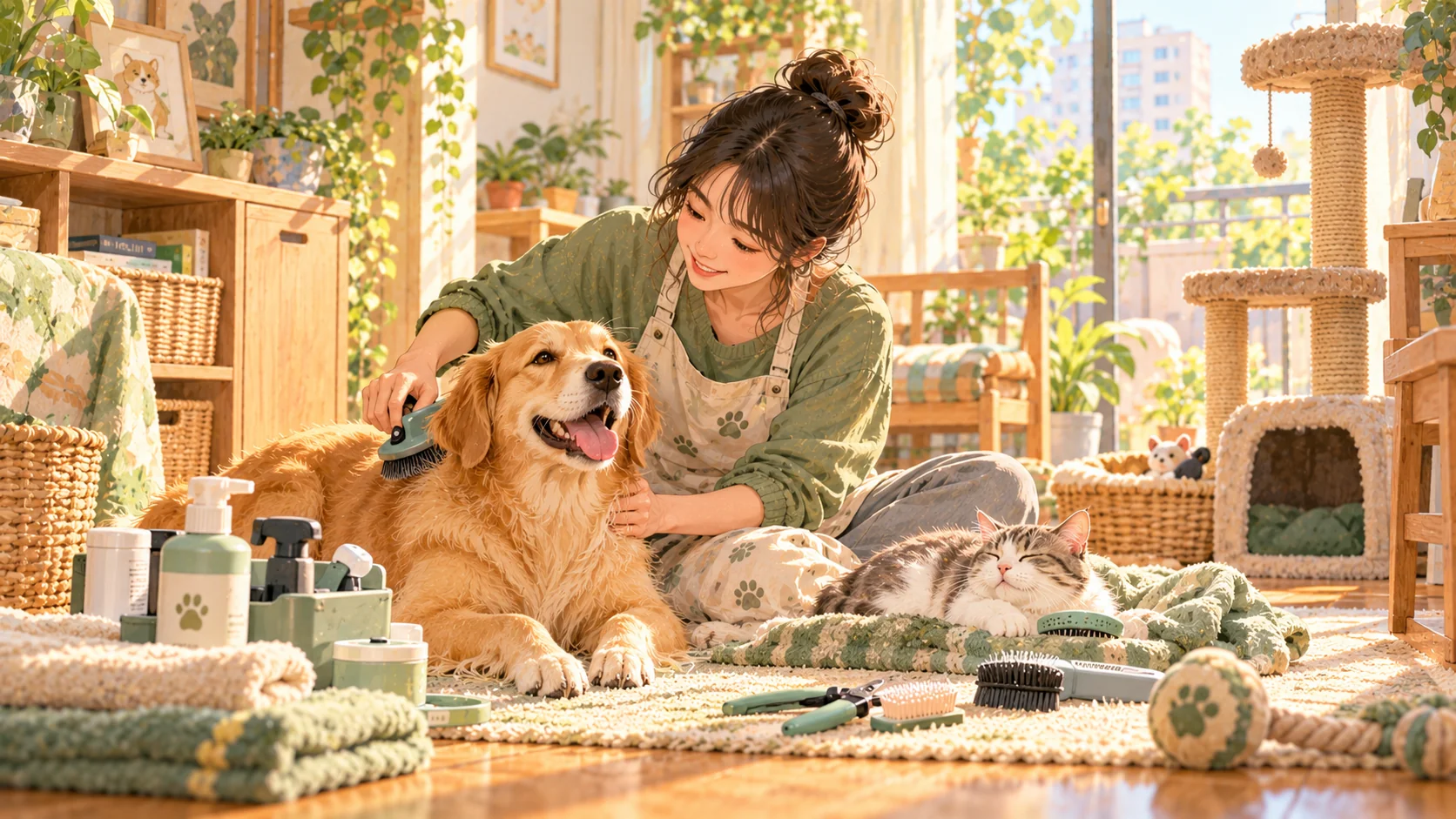 居家美容照護：梳毛、洗澡與修剪指甲的溫和方法