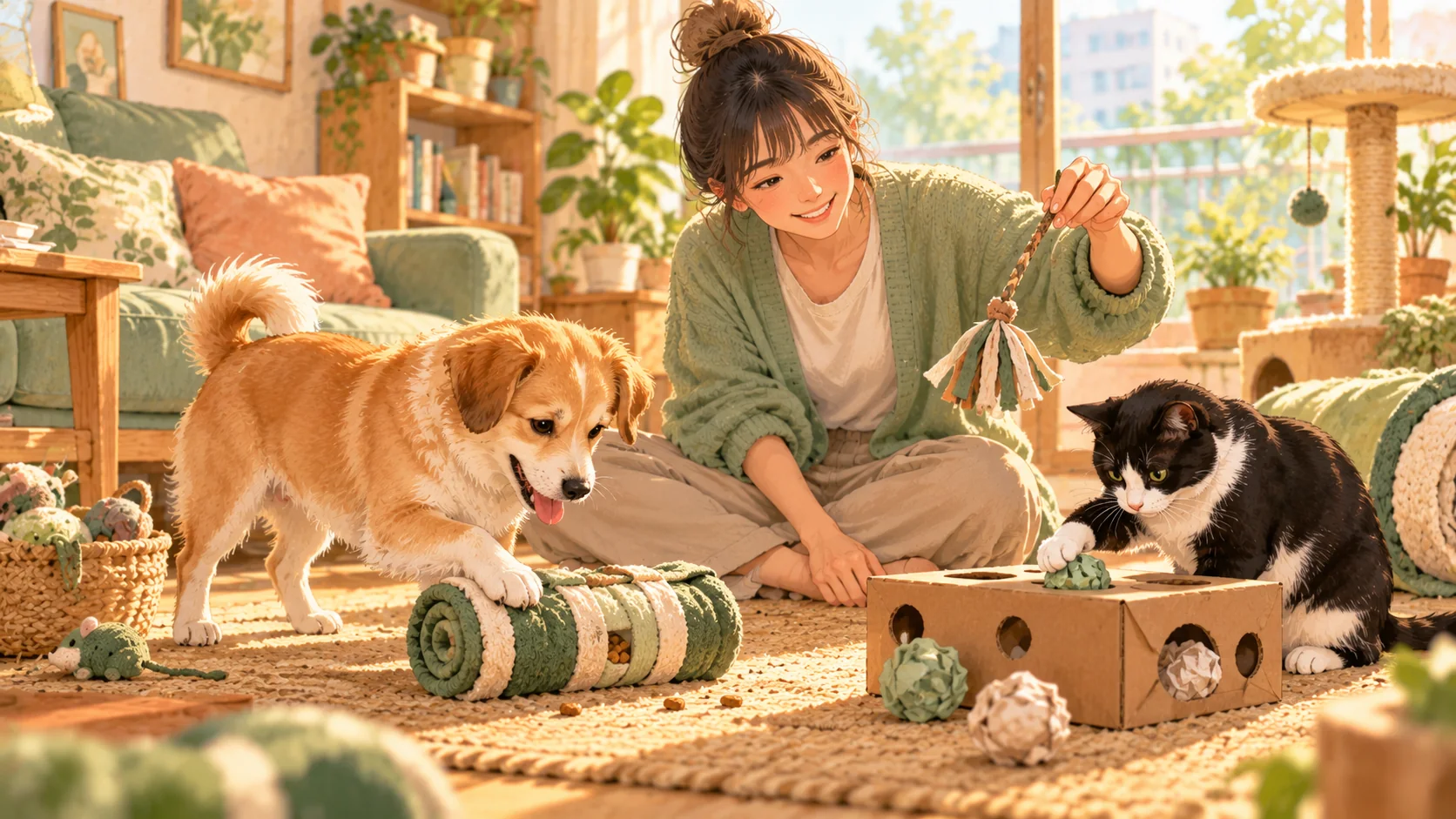 低成本也能玩得開心：狗貓居家豐富化遊戲